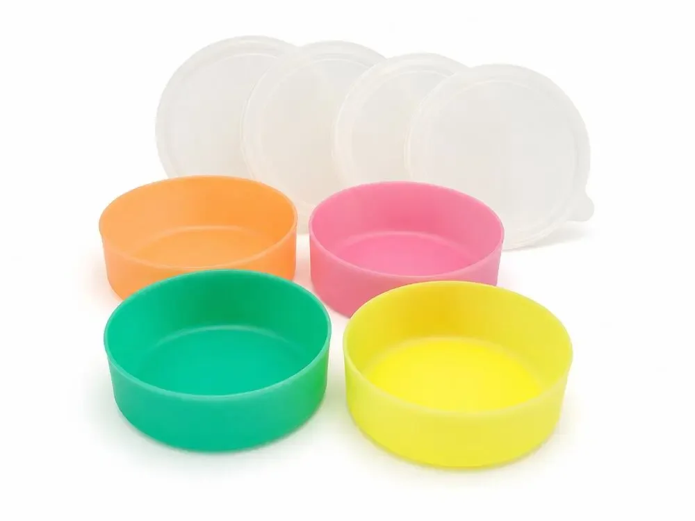 Vintage Tupperware Little Wonders 1286 Set of 4 Bowls Lids Multicolor